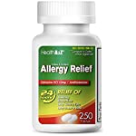 HealthA2Z Allergy Relief, All Day Allergy, Cetirizine HCL 10mg, 250 Tablets, Compare to Zyrtec® Active Ingredient.