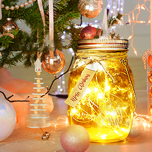 Christmas mason jar lights