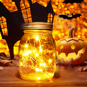 Halloween mason jar lights