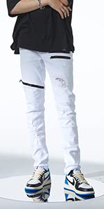 mens white jeans for men ripped jeans