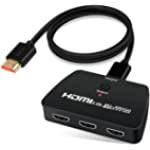 4K@60Hz HDMI Switch, NEWCARE HDMI Switch 3 in 1 Out, 3-Port HDMI Switcher Selector, Supports 4K, 3D, HDCP2.2, HDMI2.0, HDR, for Fire Stick 4K, HDTV, PS4/5, Game Consoles, PC