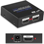 HDMI Splitter 1 in 2 Out, NEWCARE Hdmi Splitter 1x2 Supports Full HD 4K @ 30HZ &amp; 3840×2160P &amp; 3D for Xbox PS3 PS4 Blu-Ray Player and More(Included High Speed HDMI Cable)