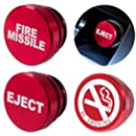 Wekttznol 3 PCS Red Aluminum Dustproof Plug Billet Button Plugs, Standard 12-Volt Replacement Accessories, Car Novelty Button Lighter Anodized Aluminum Car Decoration Fits Most Automotive Vehicles