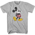 Disney Mickey Mouse Classic Distressed Standing Boys Youth T-Shirt(Heather,X-Large)