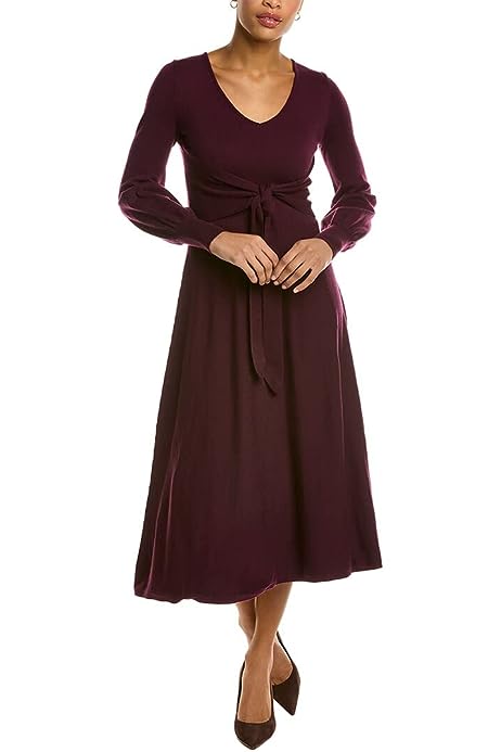 Women's Taylor Solid Tie Front Sweater Dress