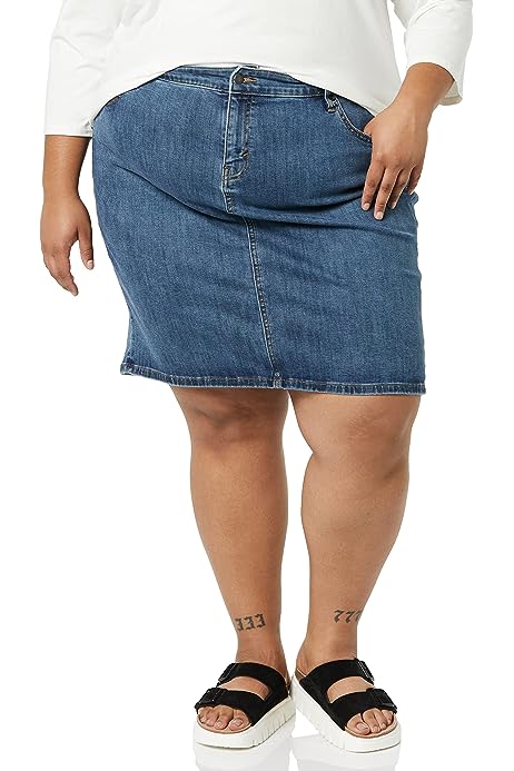 Women's Classic 5-Pocket Denim Skirt (Available in Plus Size)