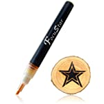 FocuStar Chemical Wood Burning Pen Marker - Scorch Pen for Wood and Crafts - Equipped with Oblique Tip and Bullet Tip for Easy Use - New Improved Formula