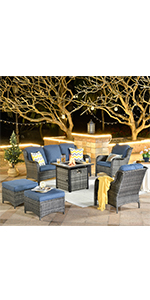 patio furniture sets with fire pit