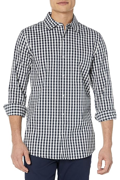 Men's Slim-Fit Long-Sleeve Stretch Dress Shirt