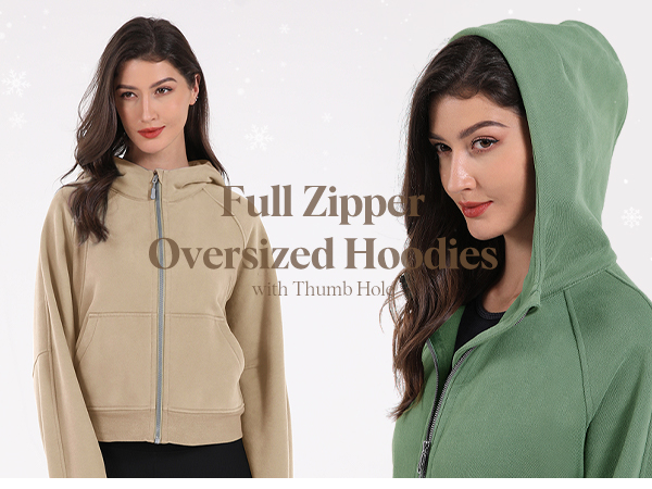 Full Zipper Oversized Hoodies