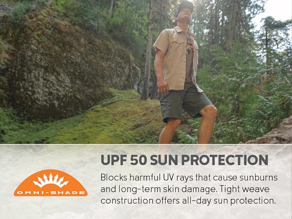 Short with UPF-50 sun protection, Omni-Shade