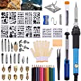 Tanstic 49Pcs Wood Burning Kit with Adjustable Temperature, Pyrography Wood Burning Pen Professional Wood Burning Tool for Carving/Soldering