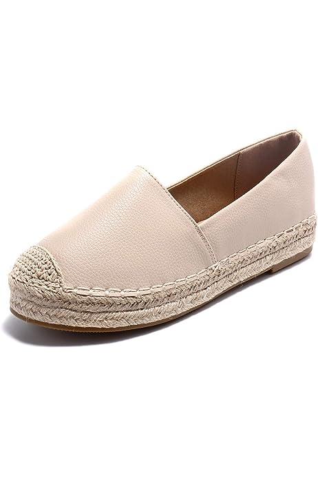 Women Closed Toe Slip On Casual Espadrilles Loafer Flat Comfort Shoes