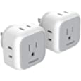 Multi Plug Outlet Extender, TESSAN 2 Packs Multiple Outlet Splitter Box with 4 Electrical Charger Cube Outlets, Wall Tap Power Expander Adapter for Cruise Ship Home Office Dorm Essentials