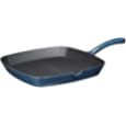 Cuisinart , 9.25&quot; Square Grill Pan, Enameled Provencial Blue