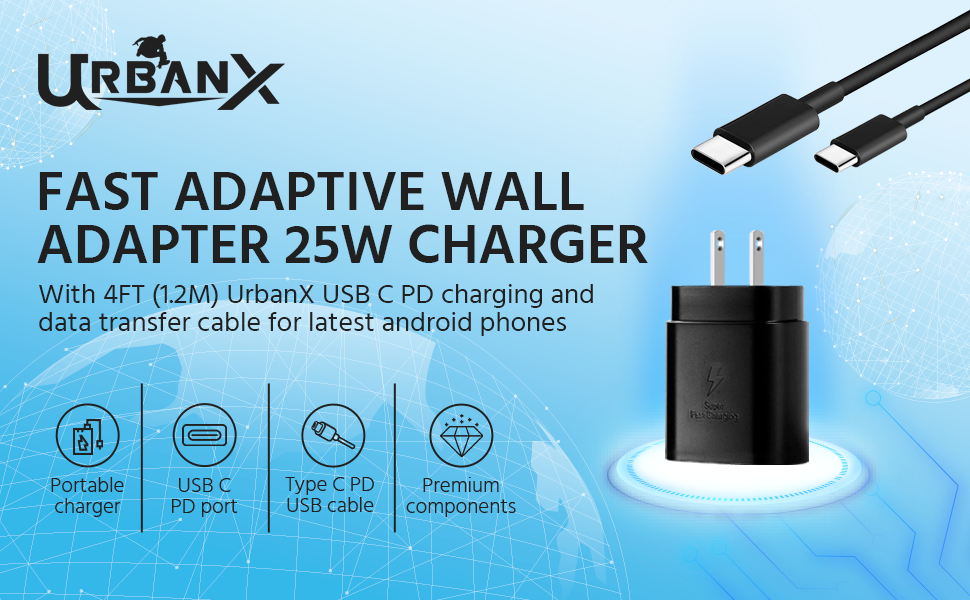 Fast Adaptive Wall Adapter 25W Charger