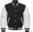 Varsity Jacket Letterman Baseball Jacket Wool body and Cowhide Leather Sleeves 17 Color Options