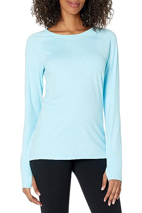 Women's Brushed Tech Stretch Long-Sleeve Crewneck Shirt (Available in Plus Size)