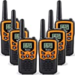 Rivins RV-7 Walkie Talkies for Adults 6 Pack 2-Way Radios 22 Channel FRS Walkie Talkies UHF Handheld Walky Talky (Black/Orange)