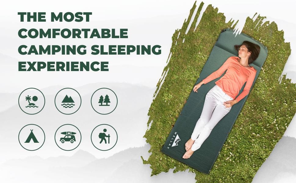 WellaX Flex Foam Sleeping Pad offers you the most comfortable camping sleeping experience yet!