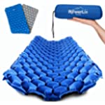 POWERLIX Sleeping Pad - Ultralight Inflatable Sleeping Mat, Ultimate for Camping, Backpacking, Hiking - Airpad, Inflating Bag, Carry Bag, Repair Kit - Compact &amp; Lightweight Air Mattress (Blue)