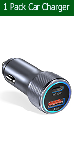 usb c car charger 1 pack