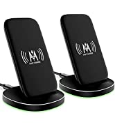 KKM Wireless Charger 2 Pack, 15W Fast Wireless Charging Stand Compatible with iPhone 13/13 Pro/13...