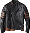 Men's Leather Jacket Wolverine Distressed Leather Jacket Moto & Biker style