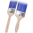 Bates Paint Brushes- 2 Pack, Wood Handle, Paint Brush, Paint Brushes Set, Professional Brush Set, House Paint Brush, Trim Paint Brush, Sash Paint Brush