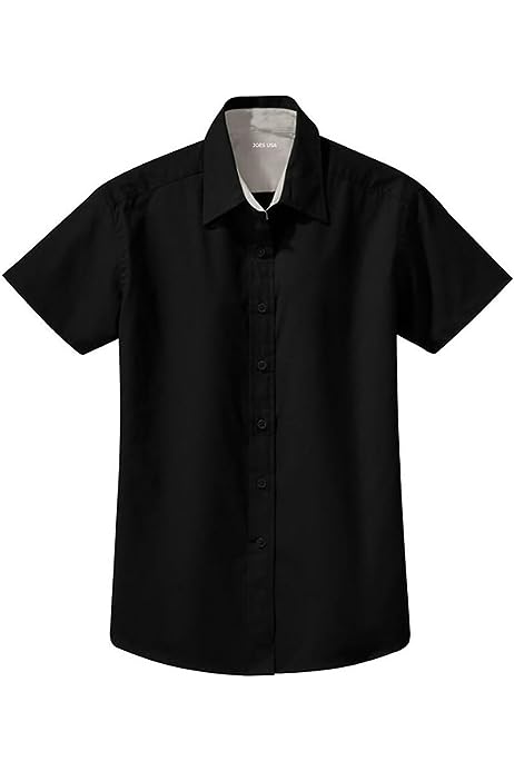 Womens Short Sleeve Wrinkle Resistant Easy Care Shirts in XS-6XL