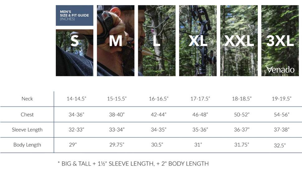 Bonfire Fleece Size Chart