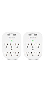 2 pack 6 outlets