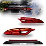 JIMUID LED tail light and tailgate light for Toyota Corolla 2020 2021 start animation DRL sequential turn signal rear light assembly (KLLWD-Red)