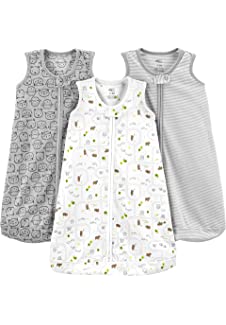 Unisex Babies'' Cotton Sleeveless Sleepbag Wearable Blanket, Pack of 3