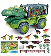 Lydaz Dinosaur Truck Toys for Kids 3-5, Large Dinosaur Monster Truck, Dinosaur Transport Truck Pl...