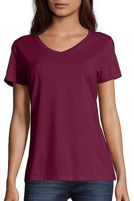 S04V Ladies' 4.5 oz., 100% Ringspun Cotton nano-T® V-Neck T-Shirt