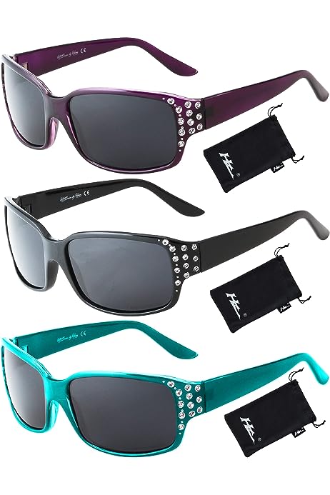 Polarized Sunglasses for Women - Premium Fashion Sunglasses - HZ Series Diamante Womens Designer Sunglasses