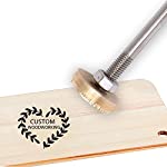 CREATPLANET Custom Wood Branding Iron 1.2 Inch Leather Stamp Branding Iron Custom Logo Heat BBQ Stamp with Brass Head and Wood Handle for Woodwor Craft Baking Handcrafted Design - Heart #03