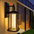 CINOTON LED Dusk to Dawn Outdoor Wall Lights, Modern Wall Sconce Wall Mount with Crystal Bubble Glass, 100% Aluminum Porch Li