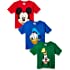 Disney Boys' Toddler Mickey, Goofy, Donald 3-Pack T-Shirts