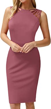 GRACE KARIN Women's Sleeveless Strappy Cocktail Bodycon Dresses for Formal Wedding