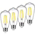Ascher LED Edison Bulbs 6W, Equivalent 60W, High Brightness Daylight White 4000K, 700 Lumens, ST58 Vintage LED Filament Bulbs