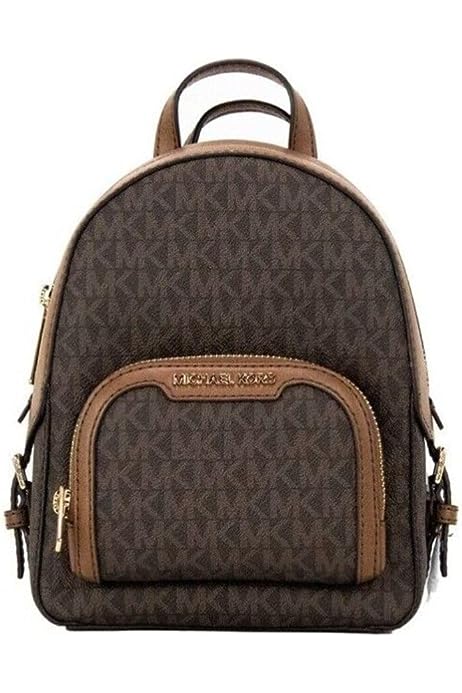 Jaycee XS Mini Convertible Backpack MK Signature Crossbody (Brown)