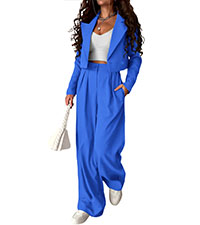 business casual outfits for women womens suits 2 piece set trendy cropped blazer pants suit dressy