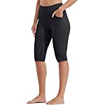 Willit Women&#39;s Knee Length Leggings Capris Shorts with Pockets High Waisted Yoga Workout Casual Summer Black XL