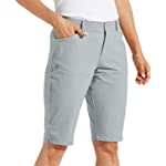 Willit Women&#39;s Long Shorts 13&quot; Knee Length Golf Hiking Shorts Quick Dry Water Resistant Casual Summer Gray Size 8
