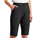 Willit Women&#39;s 13&quot; Hiking Shorts Cargo Golf Long Shorts Quick Dry Lightweight Outdoor Active Knee Length Shorts Black M