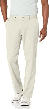 Nautica Men's Classic Fit Flat Front Stretch Solid Chino Deck Pant