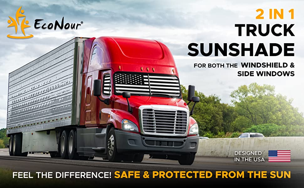 trucker RV front window extra-large cover shield motorhome vehicle side wheeler accessories sun heat