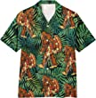 Skull and Jesus Men's Hawaiian Shirt - Bigfoot Button Down Short Sleeve Series 141